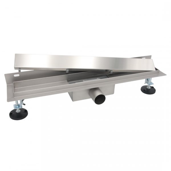 AQUALINE Odpływ liniowy przyścienny 2w1 ze stałym syfonem 90cm LS04900