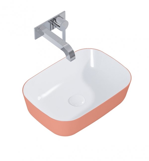 ELITA UMYWALKA NABLATOWA RENI BICOLOR WHITE HG / TERRA PINK MATT RE040460896100
