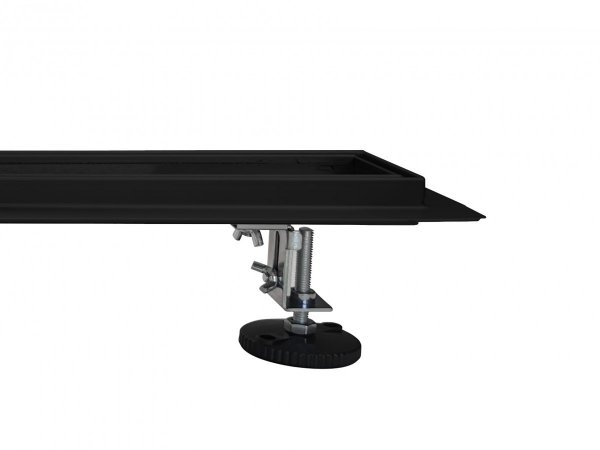 AQUALine - Odpływ liniowy podłogowy 2w1 pod płytkę CZARNY Matowy Obrotowy syfon 80cm R04BK800