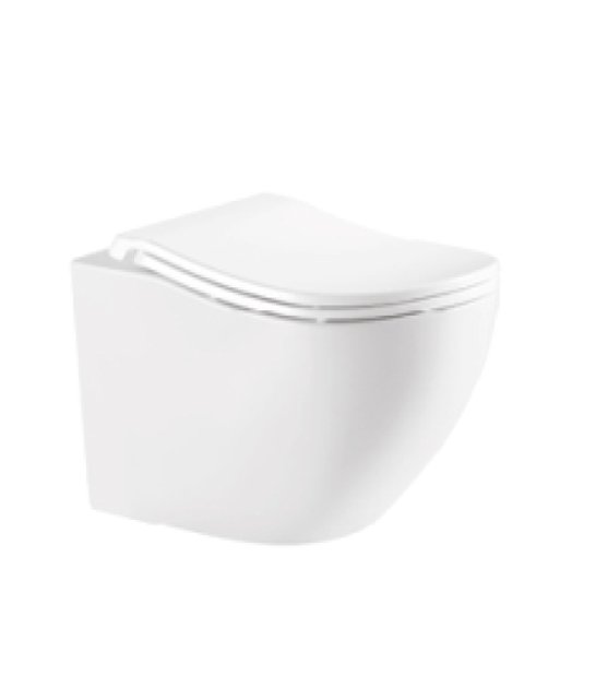 AQUAFORM - miska WC wisząca SOLLER COMFORT z technologią STORM FLUSHING i deską duroplastową SLIM wolnoopadającą, kolor biały  AQ.301-121152