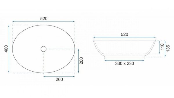 REA - Umywalka MARGOT Złoto / Czerń ceramiczna