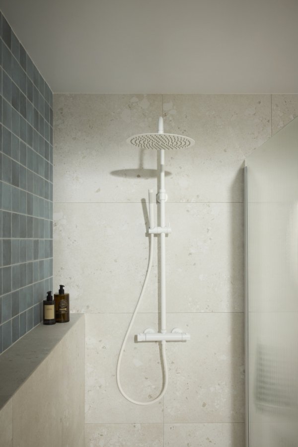 ARMATURA KRAKÓW KFA zestaw natryskowy deszczownia z baterią termostatyczną  MOZA PREMIUM WHITE 5736-920-44