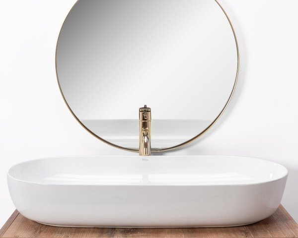 REA - Umywalka Ceramiczna Nablatowa CLEO 81 Biała