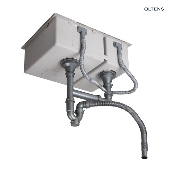 Oltens Stalvask zlewozmywak stalowy 1,5-komorowy 58x44 cm stal polerowana 71200100