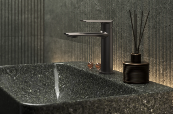 VEDO Bateria umywalkowa ALETTA GRAFITE z korkiem klik-klak VBA5001/C/SG