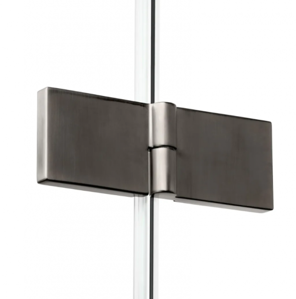 NEW TRENDY Kabina prysznicowa 90x90 New Soleo Gunmetal Brushed, Drzwi składane, podwójne K-2251