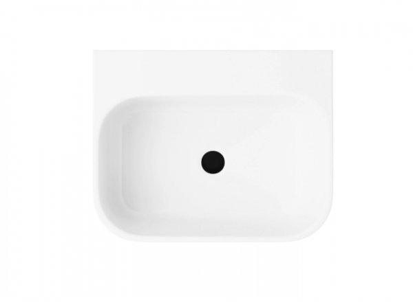 CORSAN Stojąca umywalka akrylowa OLIA z syfonem i korkiem białym MU5040WHS 