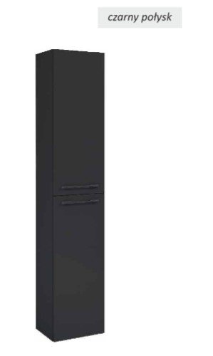 AQUAFORM - słupek wiszący dwu drzwiowy MADRID czarny połysk  AQ.401-164350