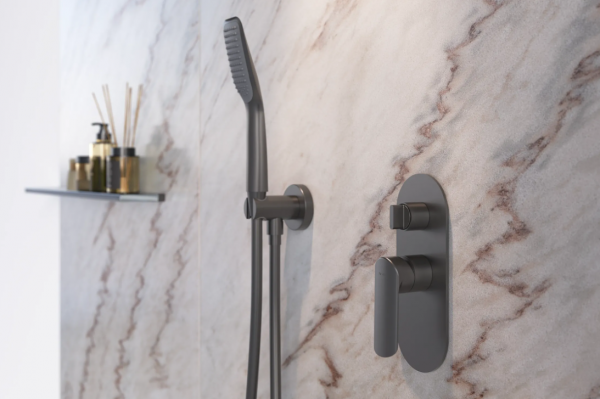 VEDO Bateria wannowo-natryskowa podtynkowa II 2-wyjściowa ALETTA GRAFITE VBA5016/SG