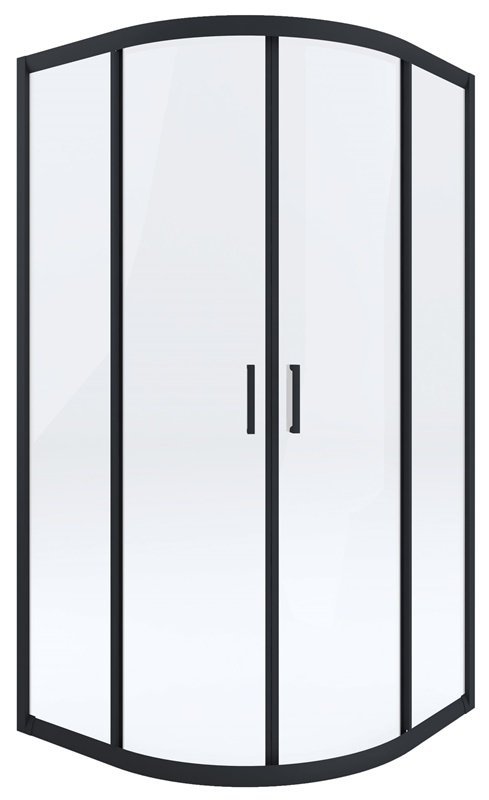 DEANTE - Kabina FUNKIA 80x80x185 Nero półokrągła  KYP_N52K