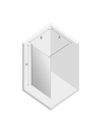 NEW TRENDY Kabina walk-in NESTA 70x200 chrom K-1714