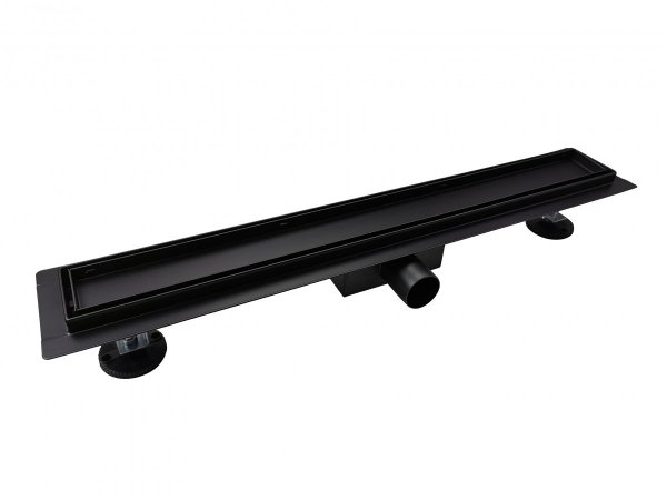 AQUALine - Odpływ liniowy posadzkowy czarny/black 2w1 pod płytkę 50cm L04BK