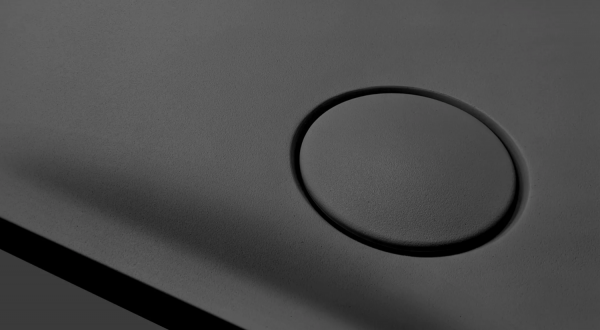 NEW TRENDY Brodzik konglomeratowy Nex shade 100x100, kwadratowy, w kolorze antracyt, wysokość 3,5cm B-0502