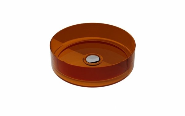 BESCO Umywalka nablatowa Enya Earth Rust + maskownica czarny matt #UME-36-ERB