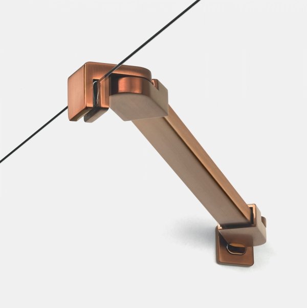 New Trendy NESTA COPPER BRUSHED drzwi prysznicowe 80 cm prawe D-0918A