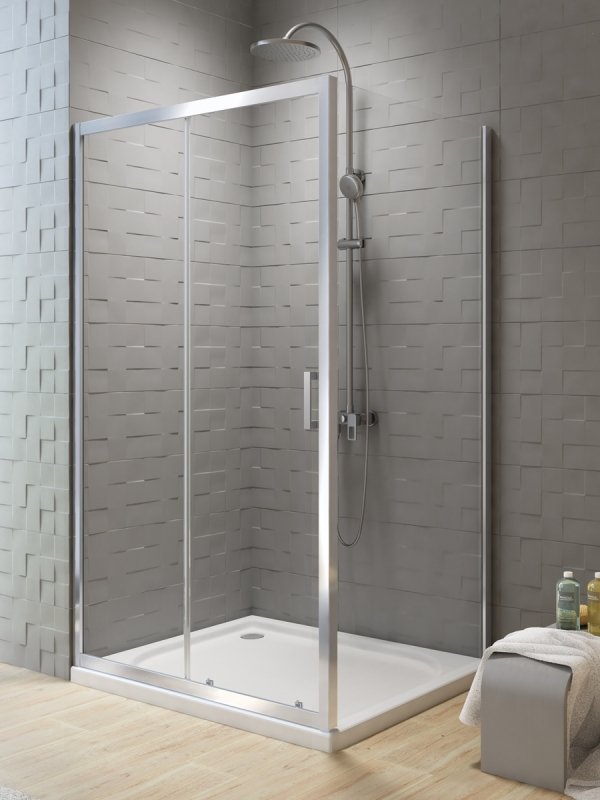 NEW TRENDY Kabina prysznicowa NEW VARIA 1D prostokątna U 110x80x200 szkło czyste 6mm Active Shield K-5133
