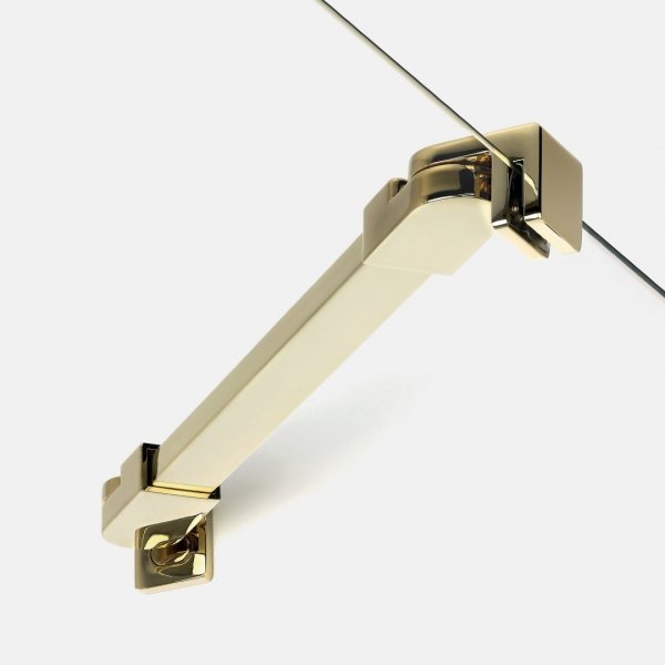 NEW TRENDY Kabina prysznicowa New Soleo Light Gold, pięciokątna, drzwi podwójne 80x80x195 K-1667