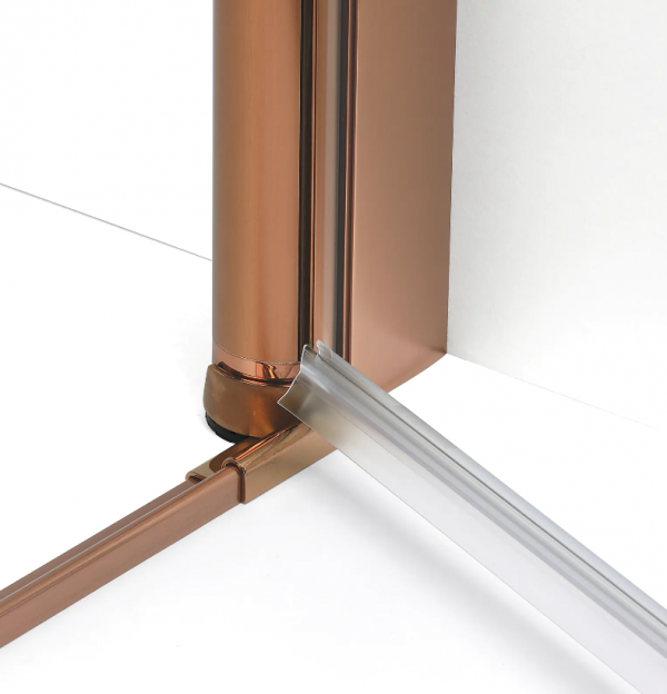 NEW TRENDY DRZWI WNĘKOWE NEW SOLEO 80x195 COPPER BRUSHED, wahadłowe, podwójne D-0494A