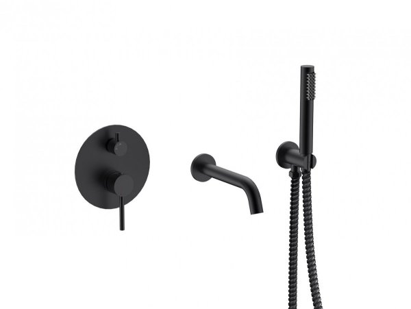 BESCO Bateria wannowa podtynkowa VEO czarny matt BW-VSP-CZ