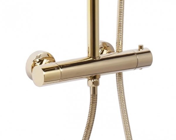 REA - zestaw natryskowy z termostatem VINCENT Złoty