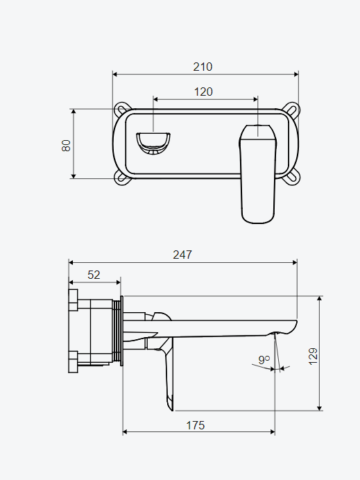 EXCELLENT Clever 2.0 bateria umywalkowa podtynkowa komplet, czarny soft AREX.4115BS