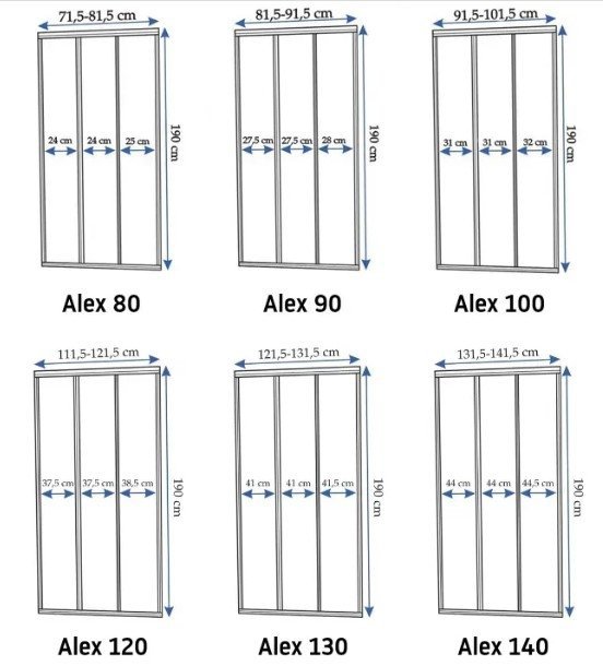 REA - Drzwi prysznicowe przesuwne ALEX 120cm