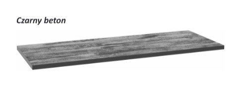 AQUAFORM - blat umywalkowy OTTIMA 100 pełny 100X2,5X46 Czarny beton  AQ.401-17010033