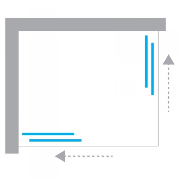 NEW TRENDY Kabina prysznicowa SMART GUNMETAL BRUSHED 2D prostokątna U 80x100x200 szkło czyste 8mm Active Shield 2.0 EXK-7911