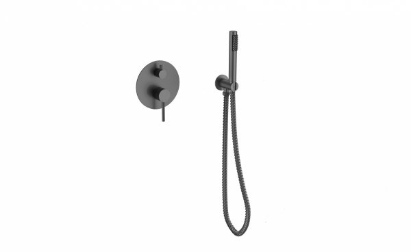 BESCO Bateria wannowo prysznicowa podtynkowa Veo gun metal BWP-P-GR