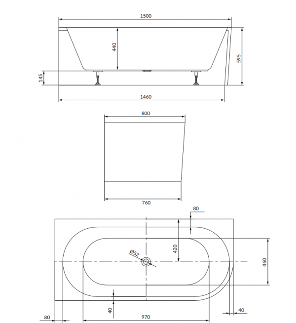 CERSANIT WANNA WOLNOSTOJĄCA NAROŻNA CREA 150x80 LEWA S931-031