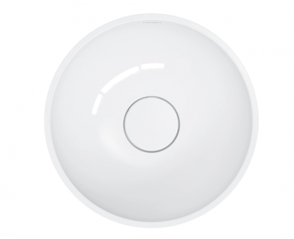 OMNIRES umywalka nablatowa, Ø35 cm SHELL M+ biały połysk SHELL350UNBP