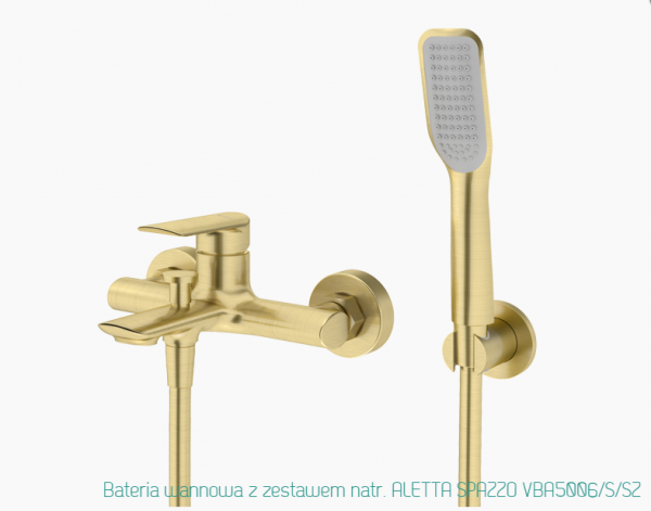 VEDO Bateria wannowa z zestawem natryskowym ALETTA SPAZZO / Nr KAT: VBA5006/S/SZ