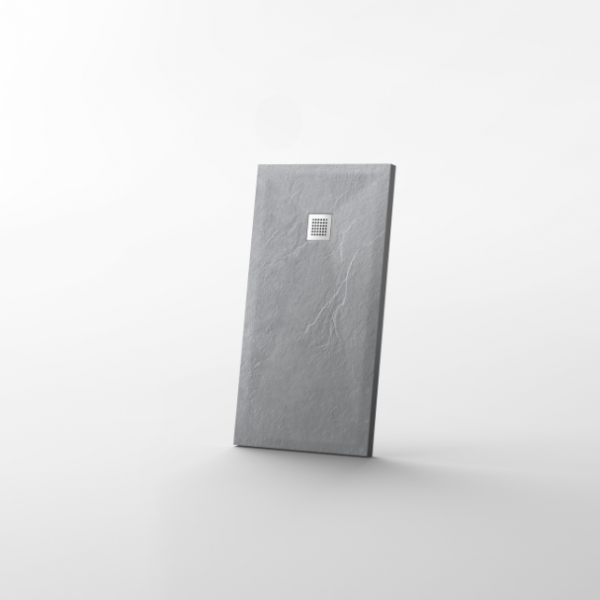 Balneo Stone Tray Brodzik kompozytowy 100 x 80 x 2,5 cm niski prostokątny jasnoszary