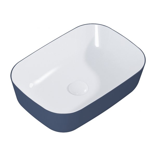 ELITA UMYWALKA NABLATOWA RENI BICOLOR WHITE HG / NAVY BLUE MATT RE040460896170