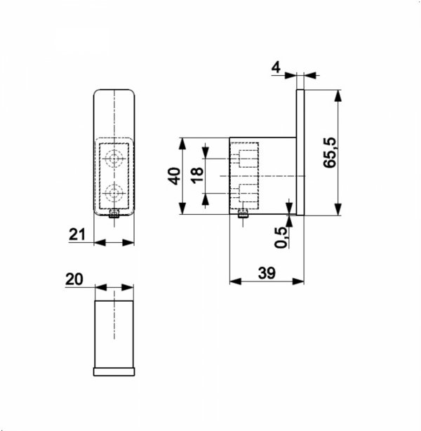 ARMATURA KRAKÓW KFA wieszak łazienkowy punktowy BRUSHED ROSE GOLD 864-030-34