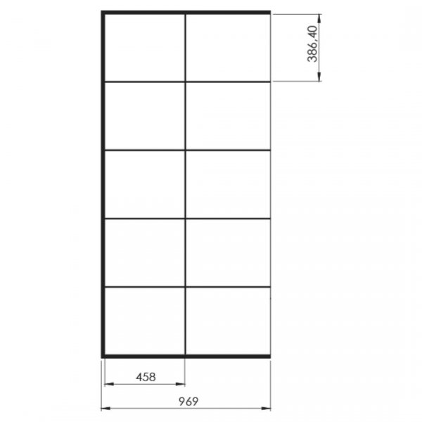 NEW TRENDY - Kabina Walk In New Modus BLACK 70X200 EXK-0244