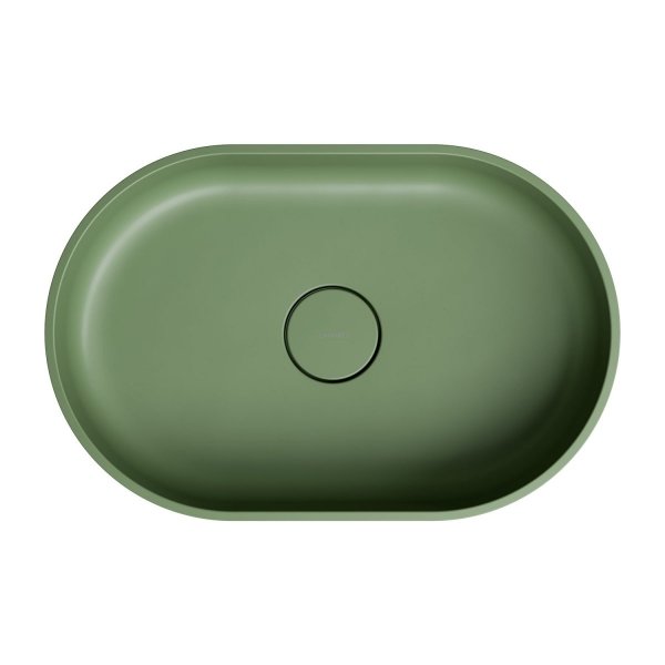 OMNIRES Share Umywalka nablatowa z kompozytu 55 x 36 cm OVO M+ OVOUNOL olive (OL)