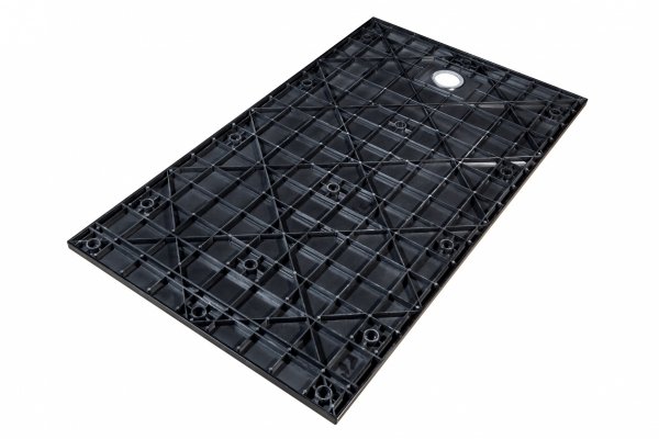 BESCO Brodzik prostokątny 120x80x3,2 Vexo Black 120 BVB-120-80-P