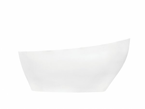 BESCO Wanna wolnostojąca biała matowa Keya Matt 165x70 + klik-klak grafit czyszczony od góry #WMMB-165KGR