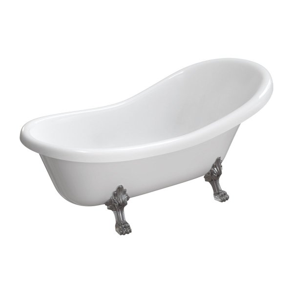 OMNIRES Komplet wanna wolnostojąca 175x82cm ATENA COMFORT + bateria wolnostojąca złota szczotkowana CONTOUR