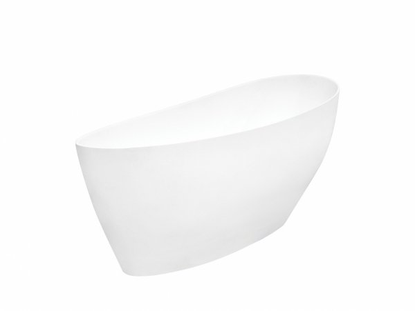 BESCO Wanna wolnostojąca biała matowa Keya Matt 165x70 + klik-klak chrom #WMMB-165K