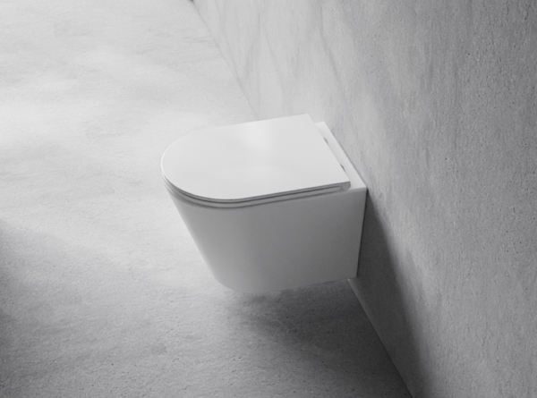 BESCO  Miska WC Laax White plus deska toaletowa wolnoopadająca Laax White #ZLA-B-DLB