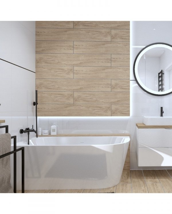 LAVITA Wanna wolnostojąca przyścienna narożna Caldera 170x80x60 Prawa