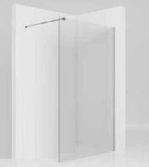 GAMA - ścianka prysznicowa FUJI 110 typu Walk-In szkło transparentne 8mm profil CHROM  KN-01-W-00-110