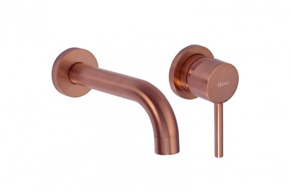 REA - Bateria umywalkowa/wannowa podtynkowa LUNGO Miedziana Szczotkowana + BOX