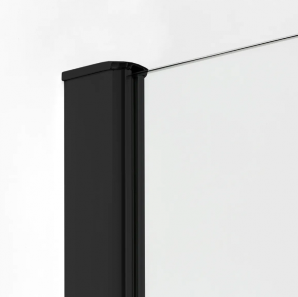 NEW TRENDY Kabina prysznicowa New Komfort Black, pięciokątna, asymetryczna. 100x80 K-0810