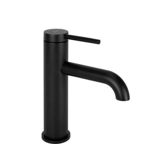 REA - Bateria umywalkowa SPOT Black/Czarna Niska