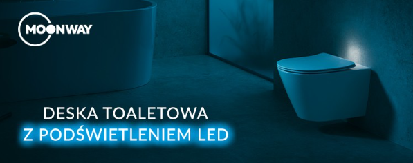 CERSANIT SET C821: MISKA ZAWIESZANA CITY PRO OVAL CERSANIT VORTEX Z DESKĄ DUROPLASTOWĄ MOONWAY SPOT SLIM PODŚWIETLANĄ LED S4004-137