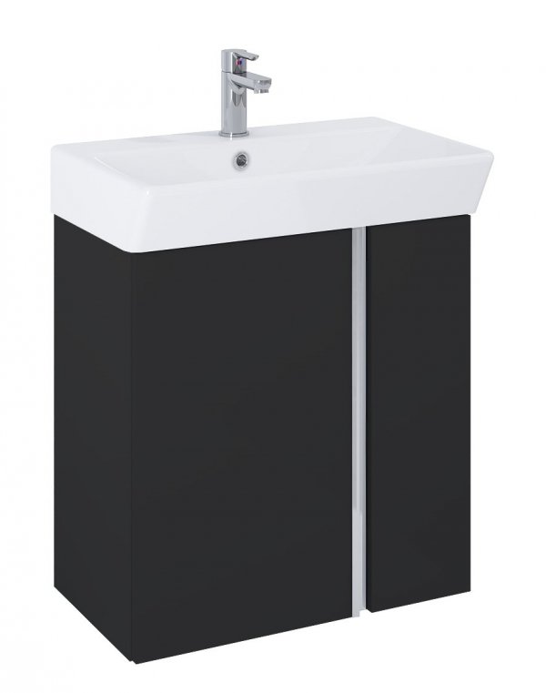 ELITA SZAFKA ZESTAW Z UMYWALKĄ SET SKYE 60 2D BLACK MATT PDW 168353/RE020600127160