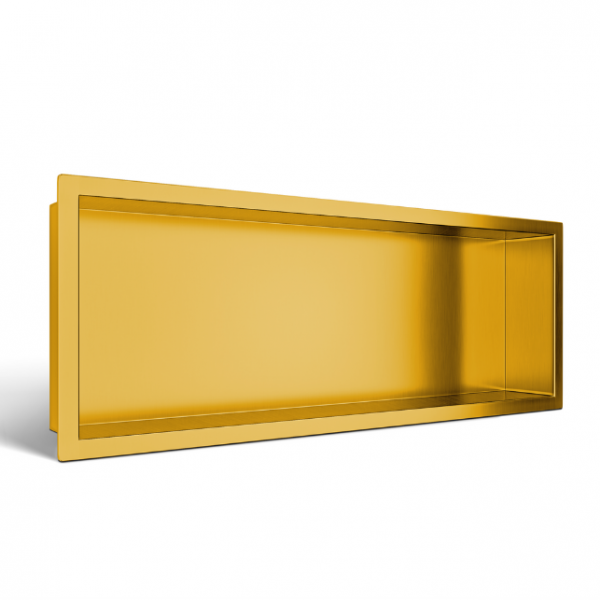 BALNEO WALL-BOX ONE Gold Półka wnękowa ze stali nierdzewnej złota 60x20x10 cm